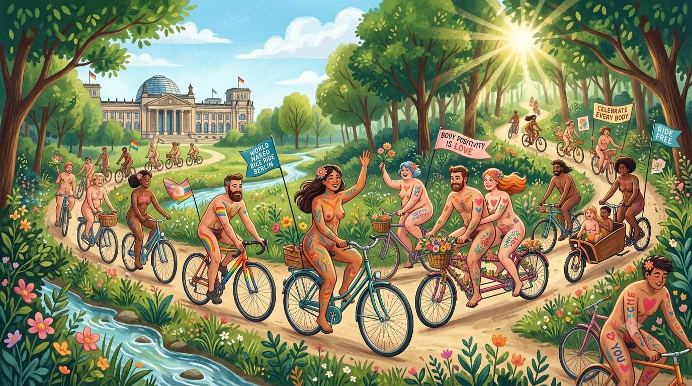 Relacja z pierwszego World Naked Bike Ride w Berlinie – 9 sierpnia 2026 2 World Naked Bike Ride